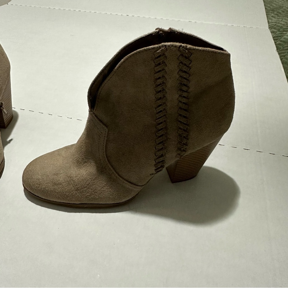 Women's Tan Ankle Boots- lane bryant